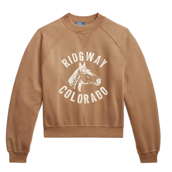 Polo Ralph Lauren Graphic Fleece Sweatshirt, Ralph Lauren Brown 