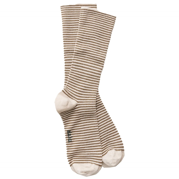 Aiayu Cotton Stripe Socks, Mix Chestnut