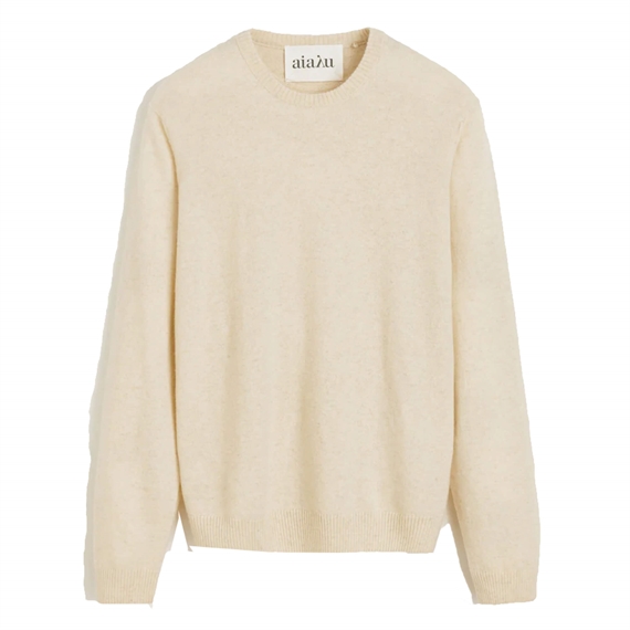 Aiayu Leonardo Cashmere Sweater, Pure Ecru