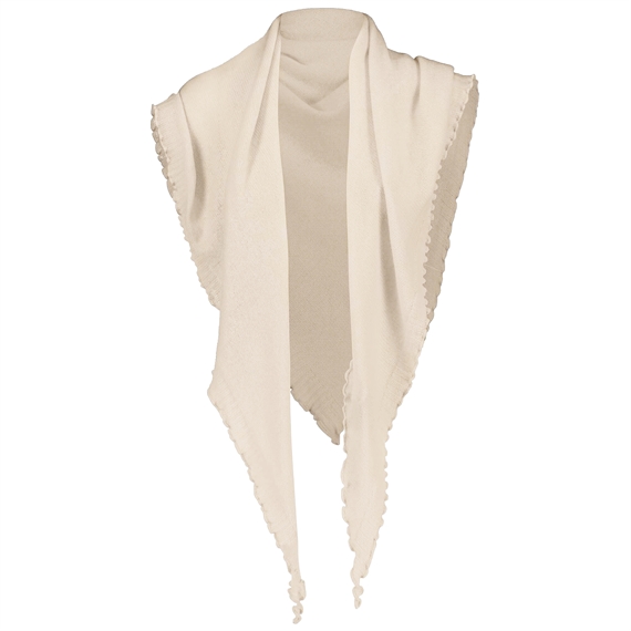 Allude Triangle Cashmere Tørklæde, Cream