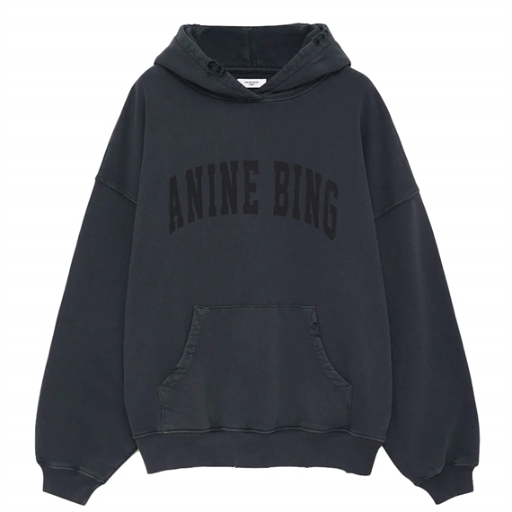 Anine Bing Harvey Sweatshirt, Washed Black