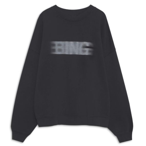 Anine Bing Miles Blur Sweatshirt, Black 