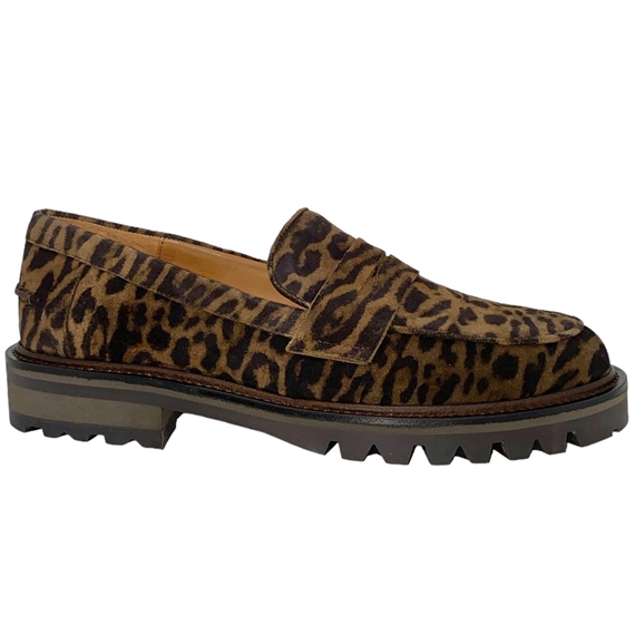 Billi BI A7415 Loafers, Leopard Suede