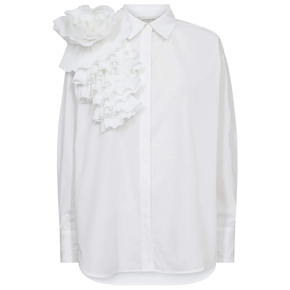 Copenhagen Muse CMPLEAT-FRILL Skjorte, Bright White