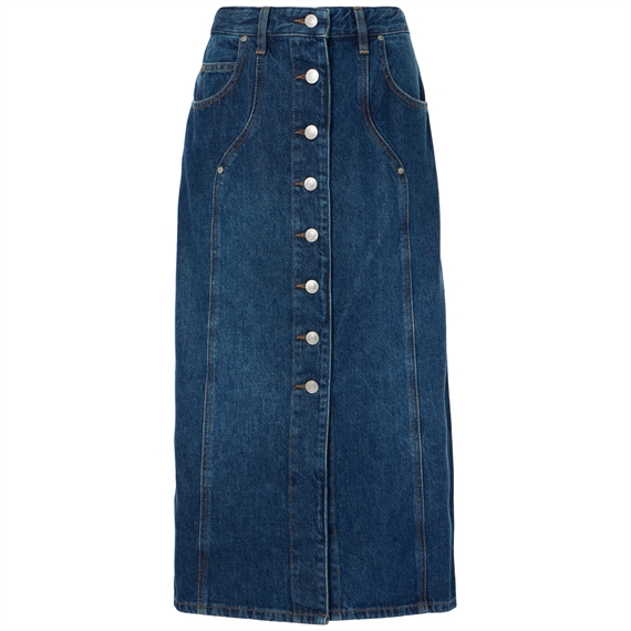 Isabel Marant Etoile Vandy Nederdel, Denim Blue