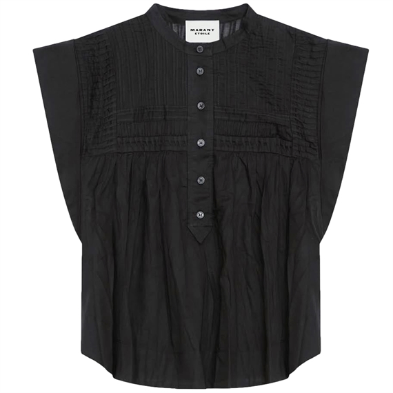 Isabel Marant Leaza Top, Faded Black