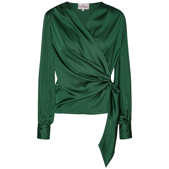 Karmamia Ines Bluse, Hunter Green