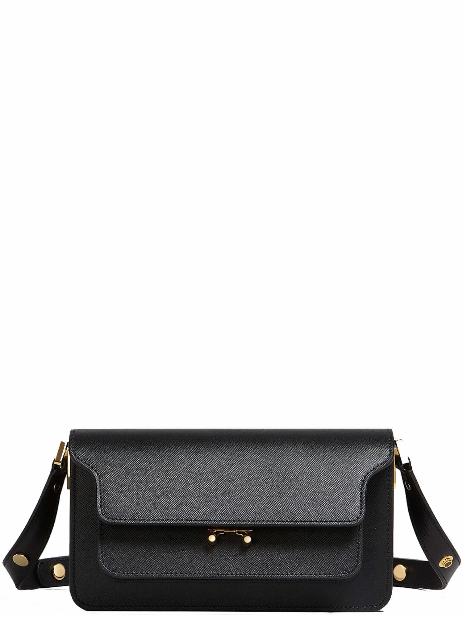 Marni Black Mini Trunk Shoulder Bag In Zn99n Black