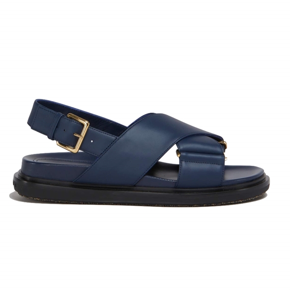 Marni Fussbett Sandaler, Blue China 