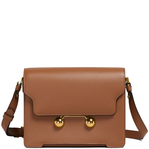 Marni Trunkaroo Medium Shoulder Bag, Cinnamon