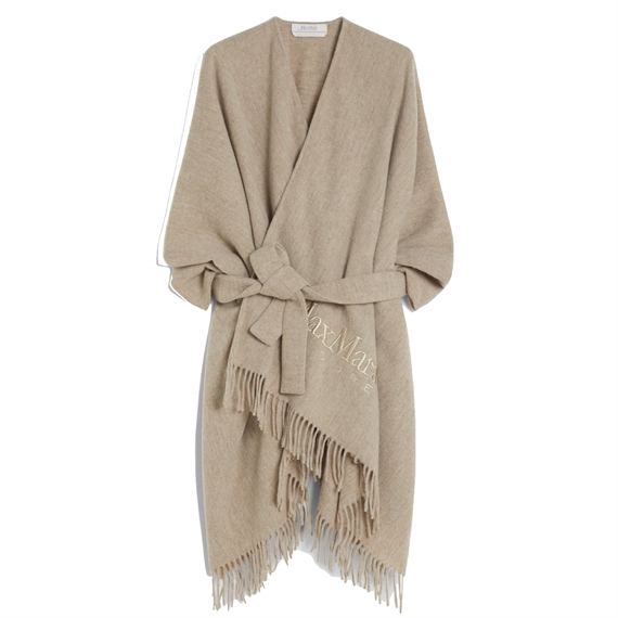 Max Mara Leisure Martora Poncho, Hazelnut Brown  