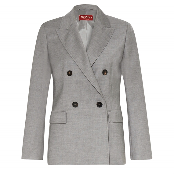 Max Mara Studio Cottage Blazer, Light Grey Melange