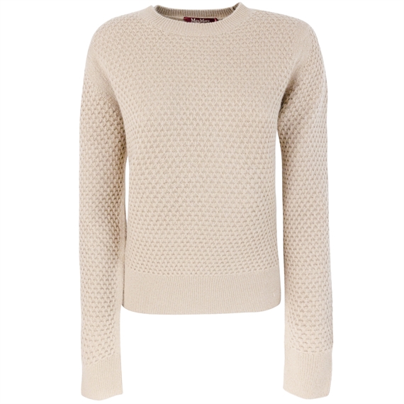 Max Mara Studio Ellade Strik, Creme 