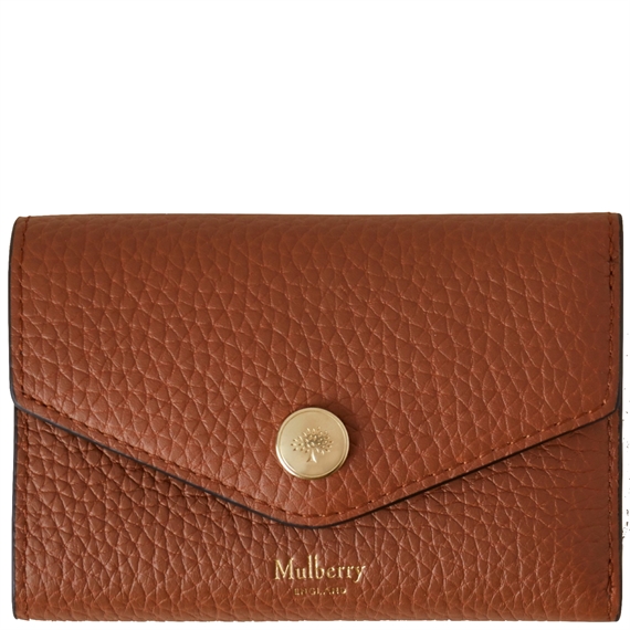 Mulberry Folded Multi-Card Wallet Chestnut Heavy Grain