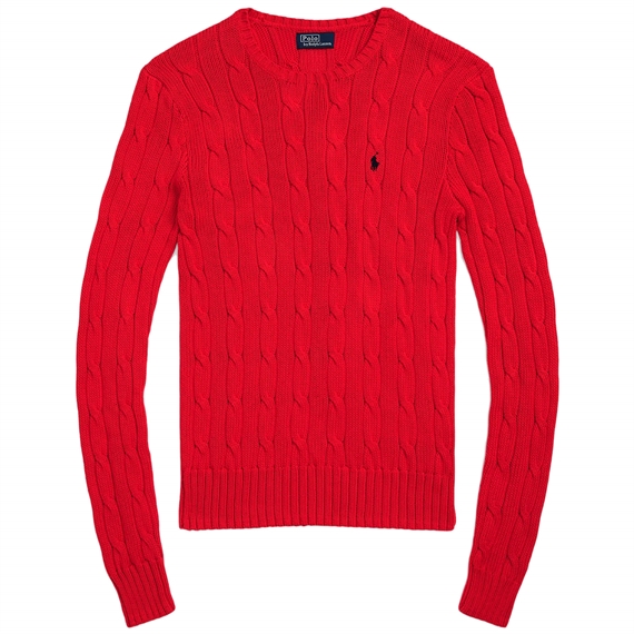 Polo Ralph Lauren Cable Sweater, Pandora Red 