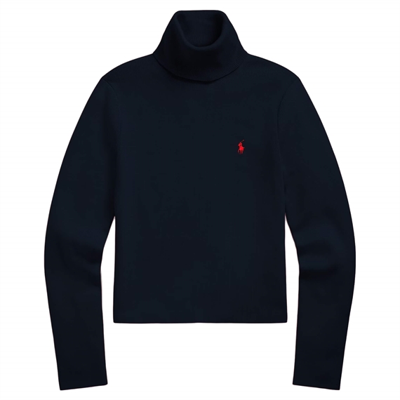 Polo Ralph Lauren Cotton-Blend Rollneck, Hunter Navy 