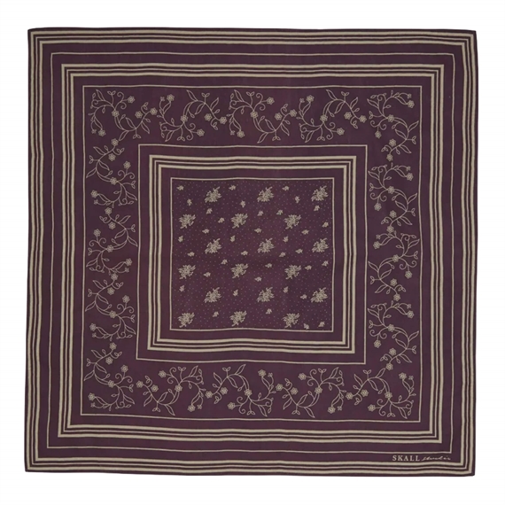 Skall Studio Skall Classic 55x55 Tørklæde, Violet/Oatmeal