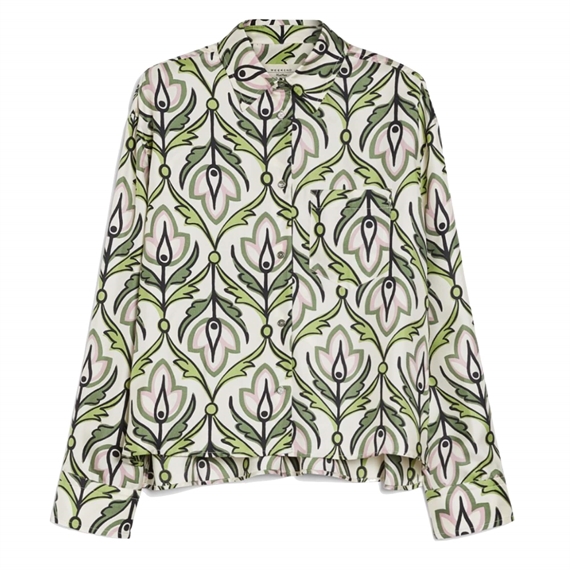 Weekend Max Mara Enfasi Skjorte, Green Deco Flower 