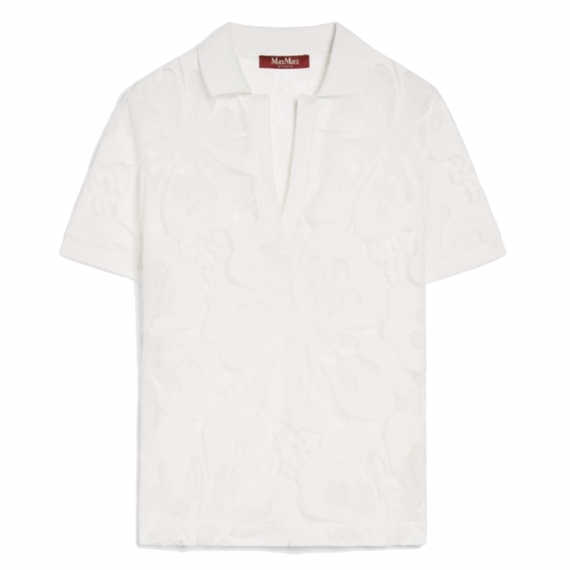 Max Mara Studio Romeo Polo Lace Skjorte, Hvid