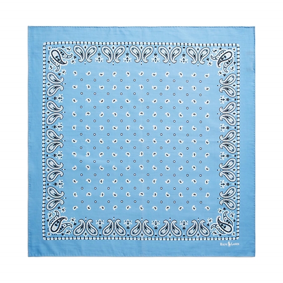 Polo Ralph Lauren Logo Cotton Bandana, New Litchfield Blue